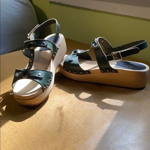 Swedish Hasbeens sandals, green